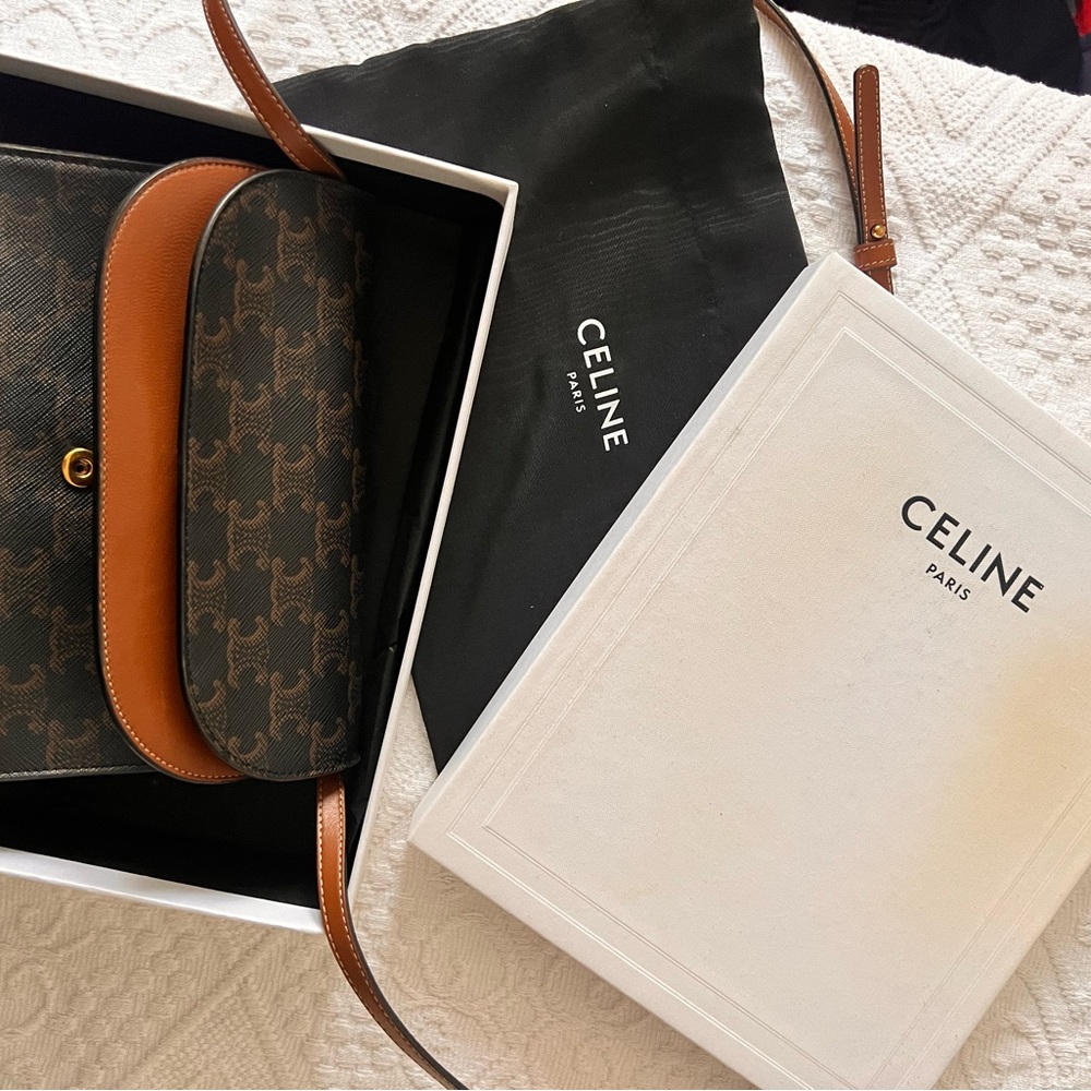 Celine triomphe cross body. Good condition. Box tags and dust bag.
